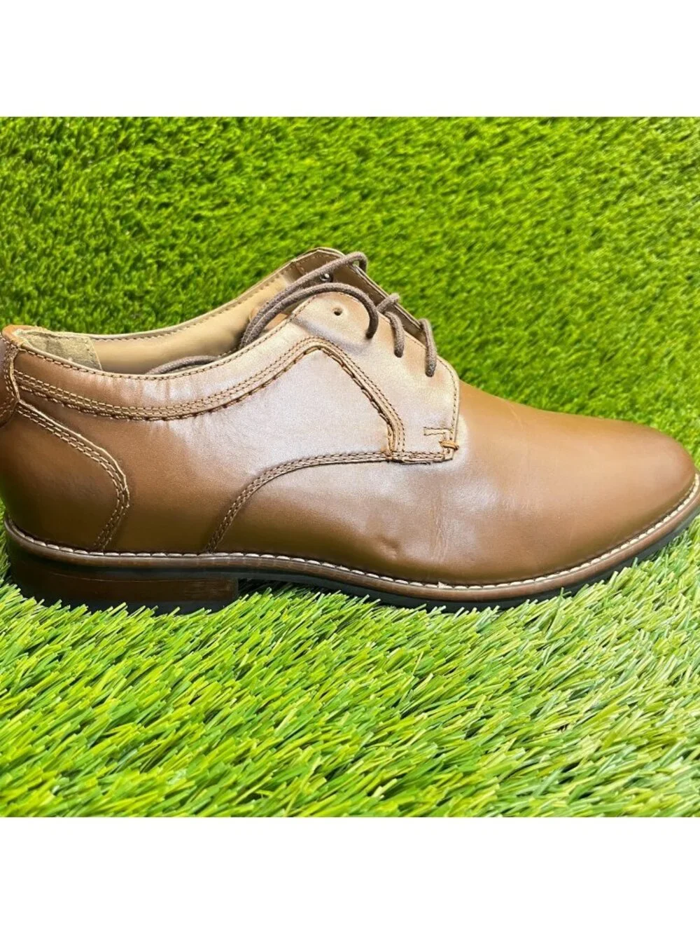Nunn Bush Westwood Mens Size 9.5 Brown Classic Plain Toe Oxford Dress Shoes